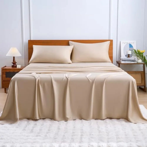 100% Genuine Viscose Derived from Bamboo Sheets 600 Thread Count Cooling Bed Sheet Set for Hot Sleepers Silky Soft Breathable 16" Deep