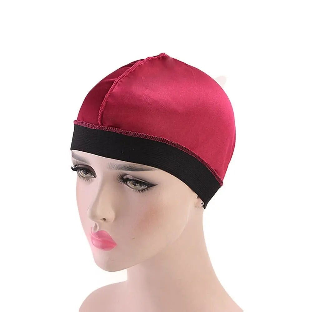 Pure Color Men Caps Durag Style Hats Bonnet Elastic Breathable Wave Caps Polyester Multicolor Durag Cap Men Outdoor Wave Caps