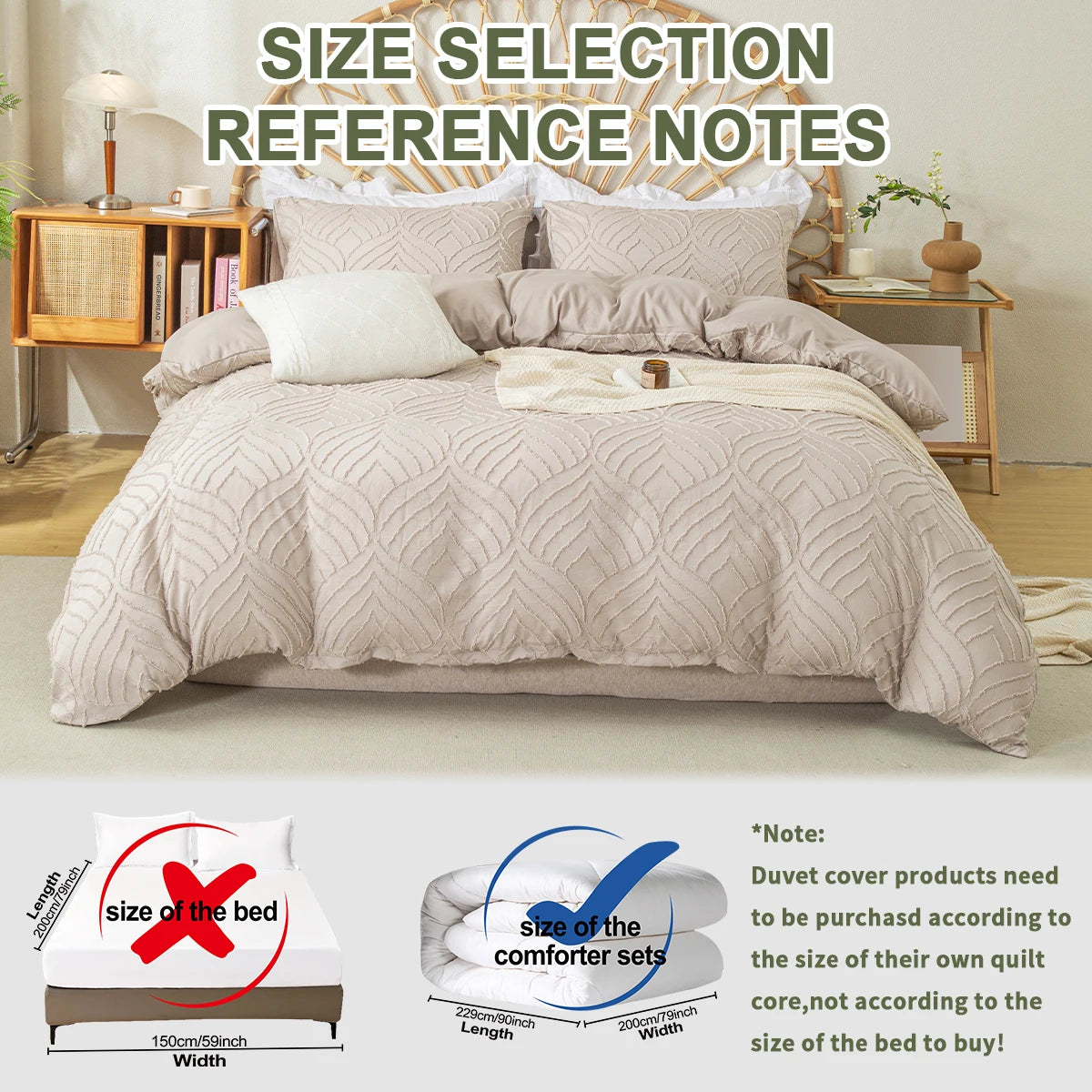 Smooth 3pcs Cutting flower Bedding Set with Zip Closure - Polyester, All-Season Comforter Set (Comforter & Pillow Shams Not Included)