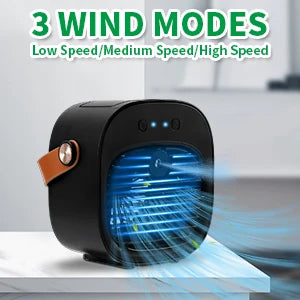 Mini Portable Air Conditioners Rechargeable,   Personal Air Cooler with 3 Speeds, Small Desk Air Conditioner
