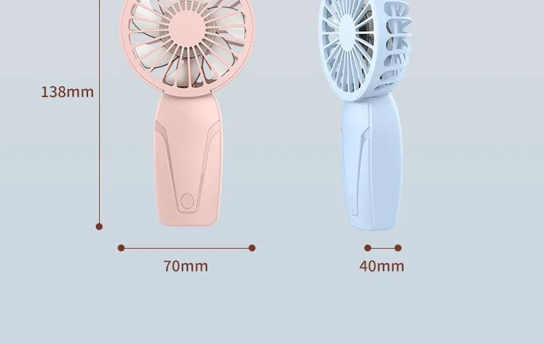 Handy Small Fan ABS Lightweight Cute Appearance USB Rechargeable Mini Fan for On Go Cooling Portable Mini Pocket Fan
