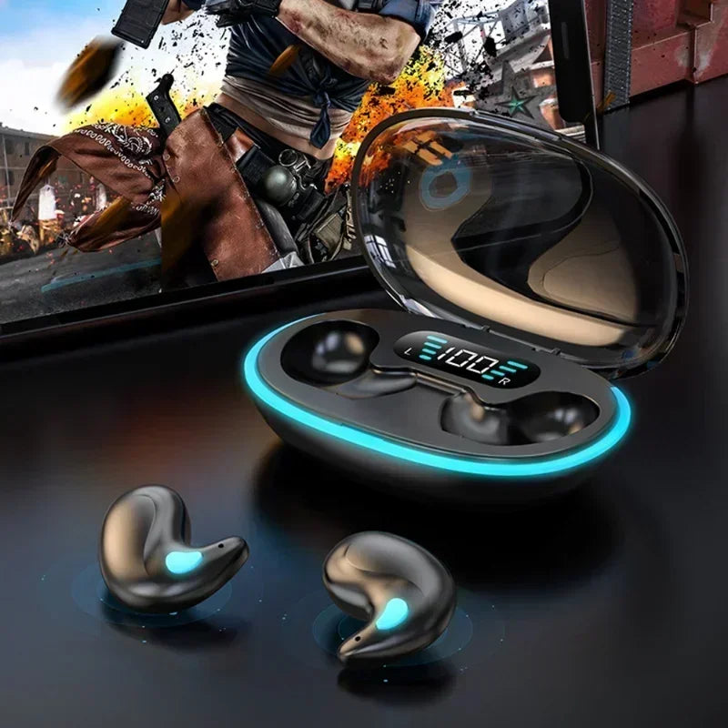 Sleeping Earbuds X55 Wireless Mini Headphones, TWS Bluetooth Earphone for Work & Sport, Hidden Stereo Headsets with Microphone