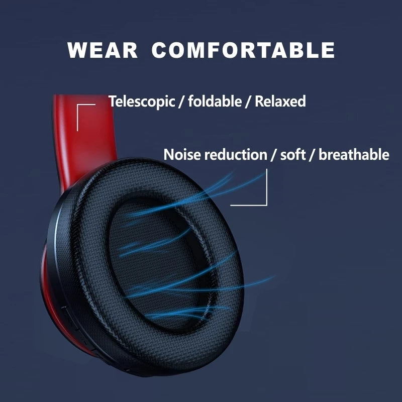 Dual Lenovo HD200 Bluetooth Earphones Over-ear Foldable Computer Wireless Headphones Noise Cancellation HIFI Stereo Gaming Headset