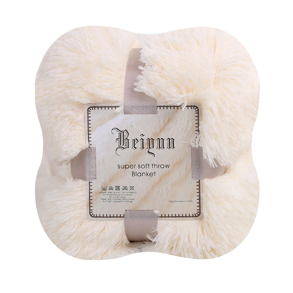 Fuzzy Fur 1PCS Super Soft Faux Elegant Cozy With Fluffy Throw Blanket Bed Sofa Bedspread Long Shaggy Soft Warm Bedding Sheet