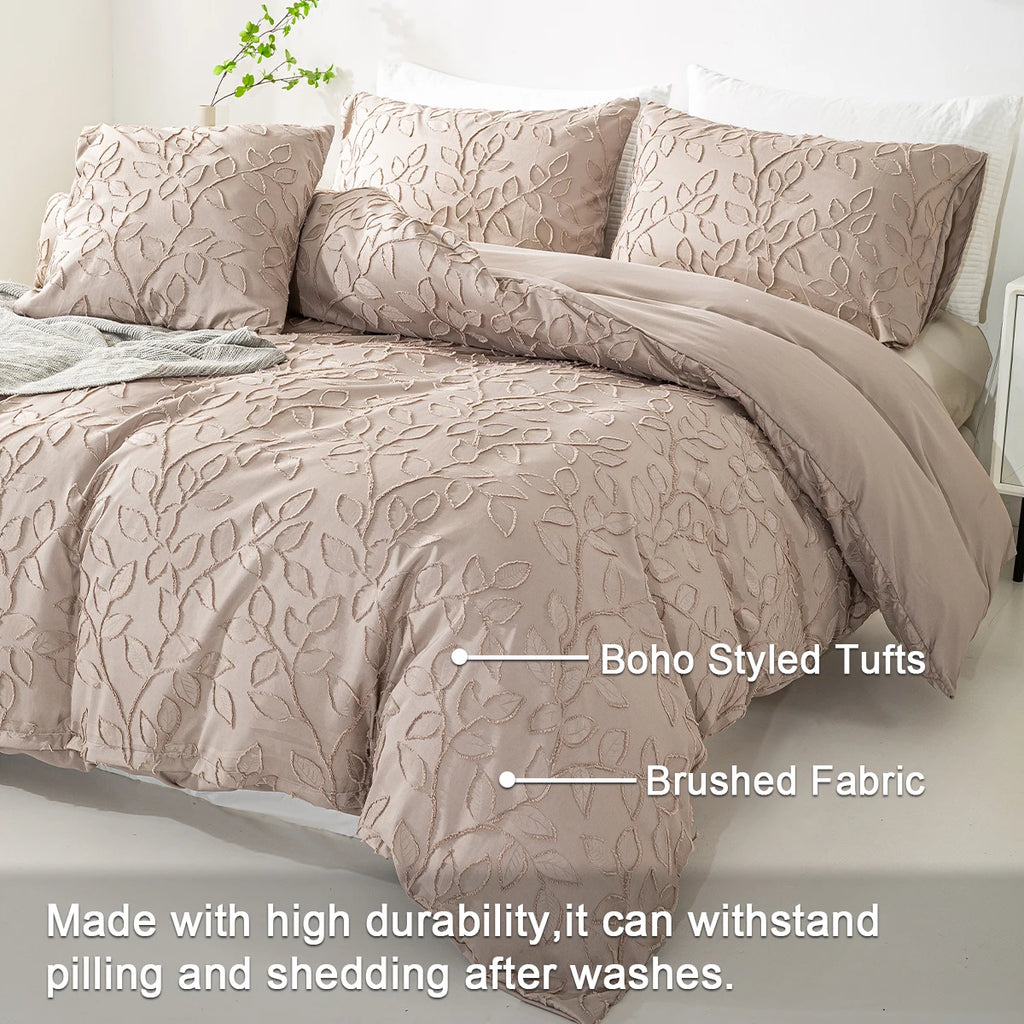 Cutting flower Bedding 3pcs Set with Zip Closure - Polyester, All-Season Comforter Set (Comforter & Pillow Shams Not Included)
