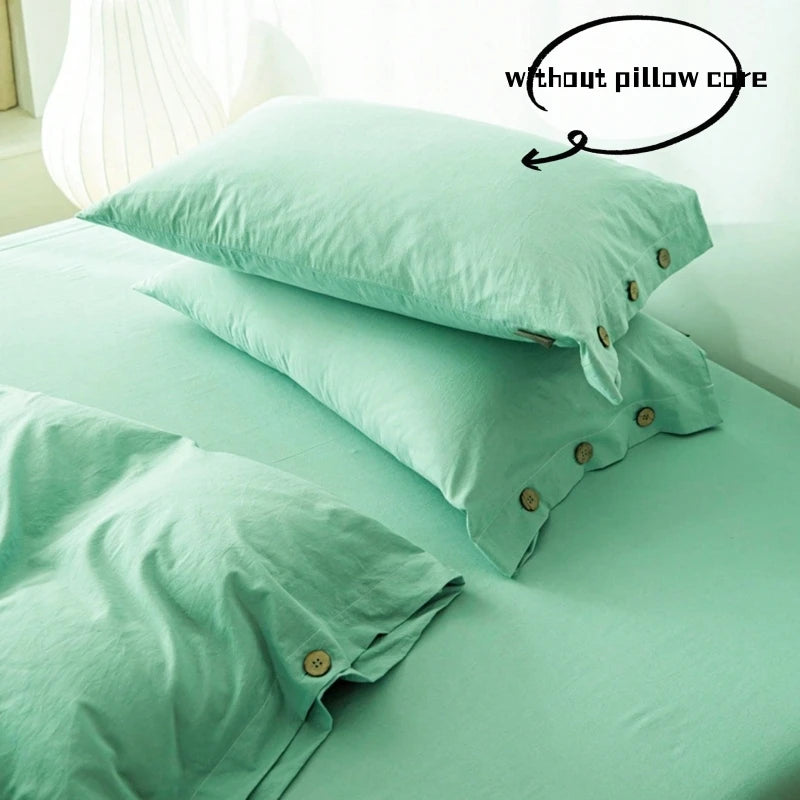 Hight Quality 3pcs  100% cotton bedding set Double Duvet Cover Set 220x240 Solid Twist Cotton King Size Bedding Set Quilt Cover Set