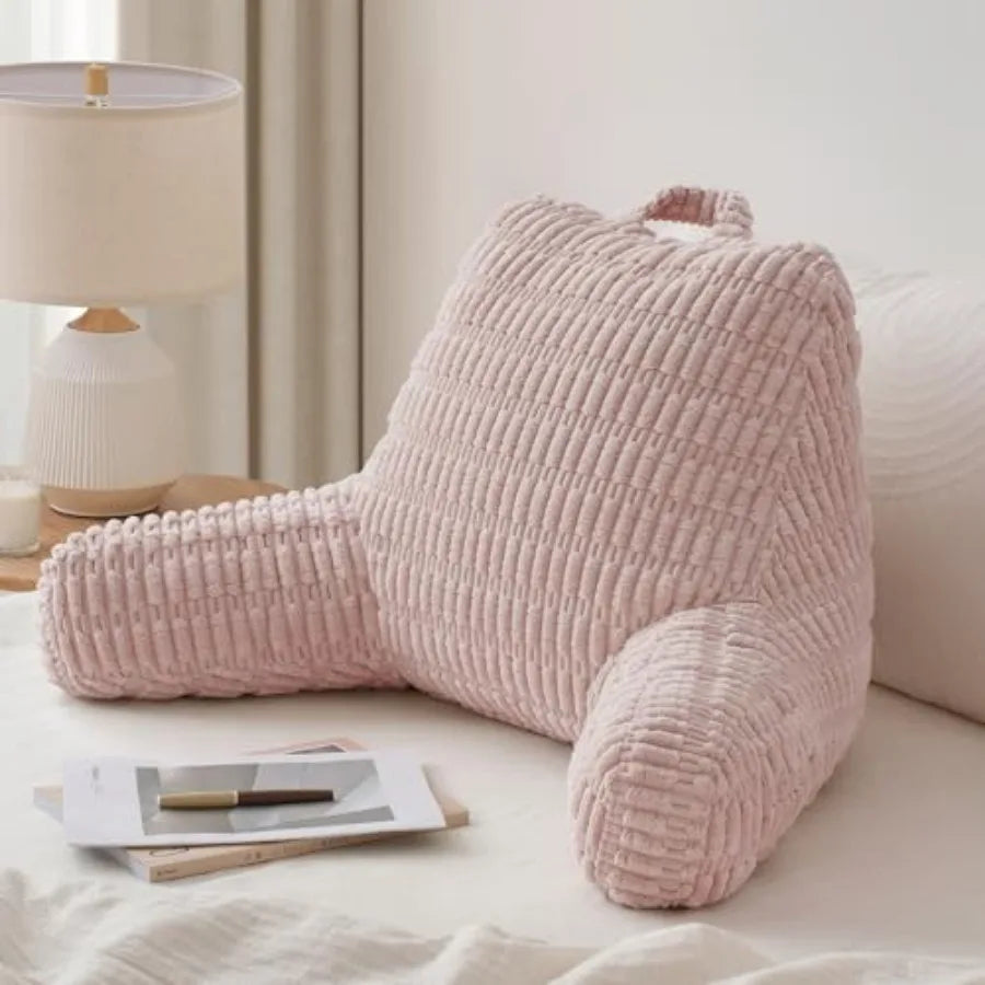 Comfortable Reading Pillow for Sitting in Bed, Flannel Back Pillow Bed Sitting Up for Adult and , Backrest Cushion for Sit Up in Couch or F