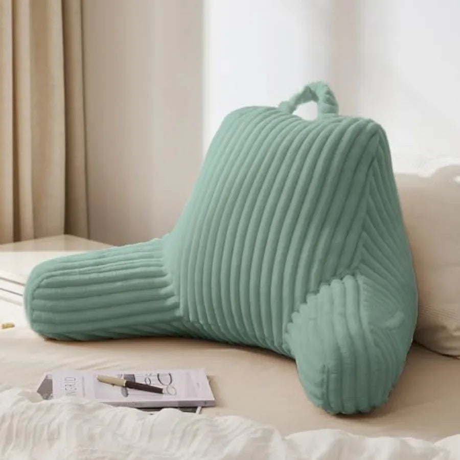 Comfortable Reading Pillow for Sitting in Bed, Flannel Back Pillow Bed Sitting Up for Adult and , Backrest Cushion for Sit Up in Couch or F