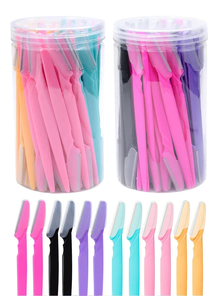 Eyebrow Razor Facial Razor for Women 10/30/40Pcs Multipurpose Exfoliating Dermaplaning Tools with Precision Cover Safety Beauty