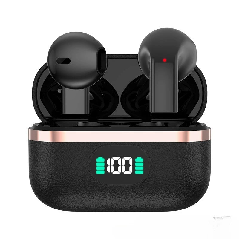 Deep Bass Wireless Earbuds Boasting Sleek Semi-in-ear Design Endurance Battery Display Bluetooth 5.3 Headphones for Active