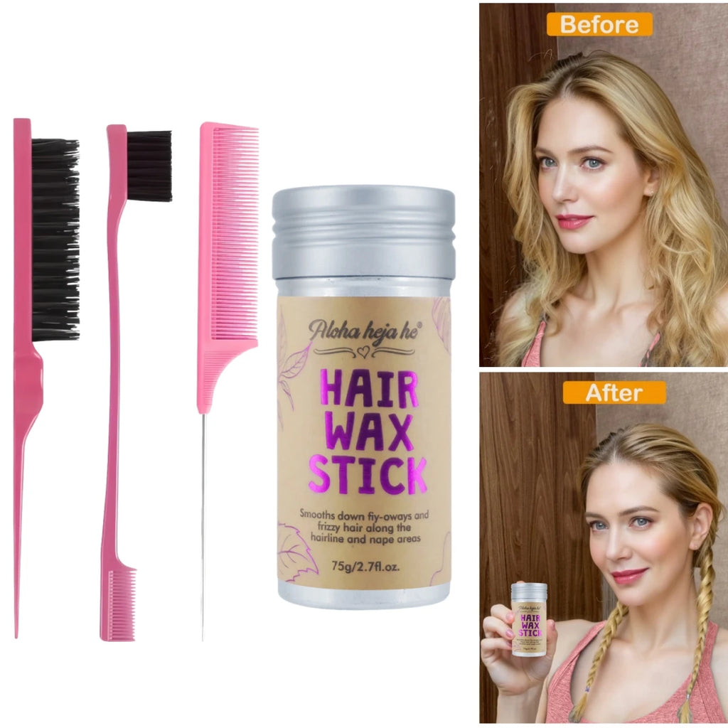 Combo 1/2Pcs Hair Wax Sticks Non-Sticky Slick Back Gel for Toddlers Girls Women Flyaway Control Wig  Natural Hair Styling Accessories