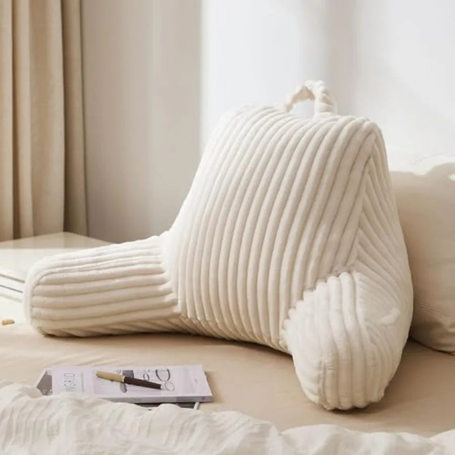 Comfortable Reading Pillow for Sitting in Bed, Flannel Back Pillow Bed Sitting Up for Adult and , Backrest Cushion for Sit Up in Couch or F