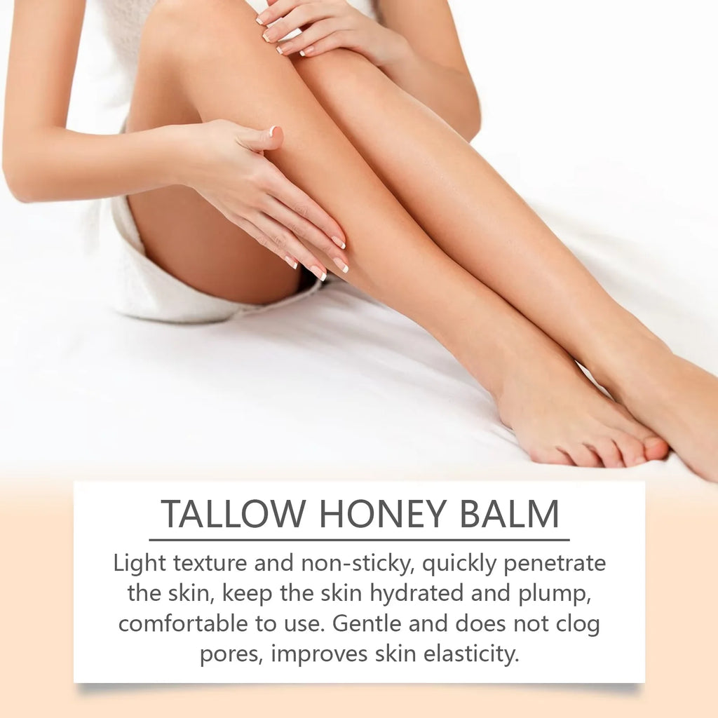 Pure Tallow Honey Balm Glowing Hydrating Skin Enhacne Elasticity Improve Dullness Fade Fine Lines Firming Face Body Moisturize Cream