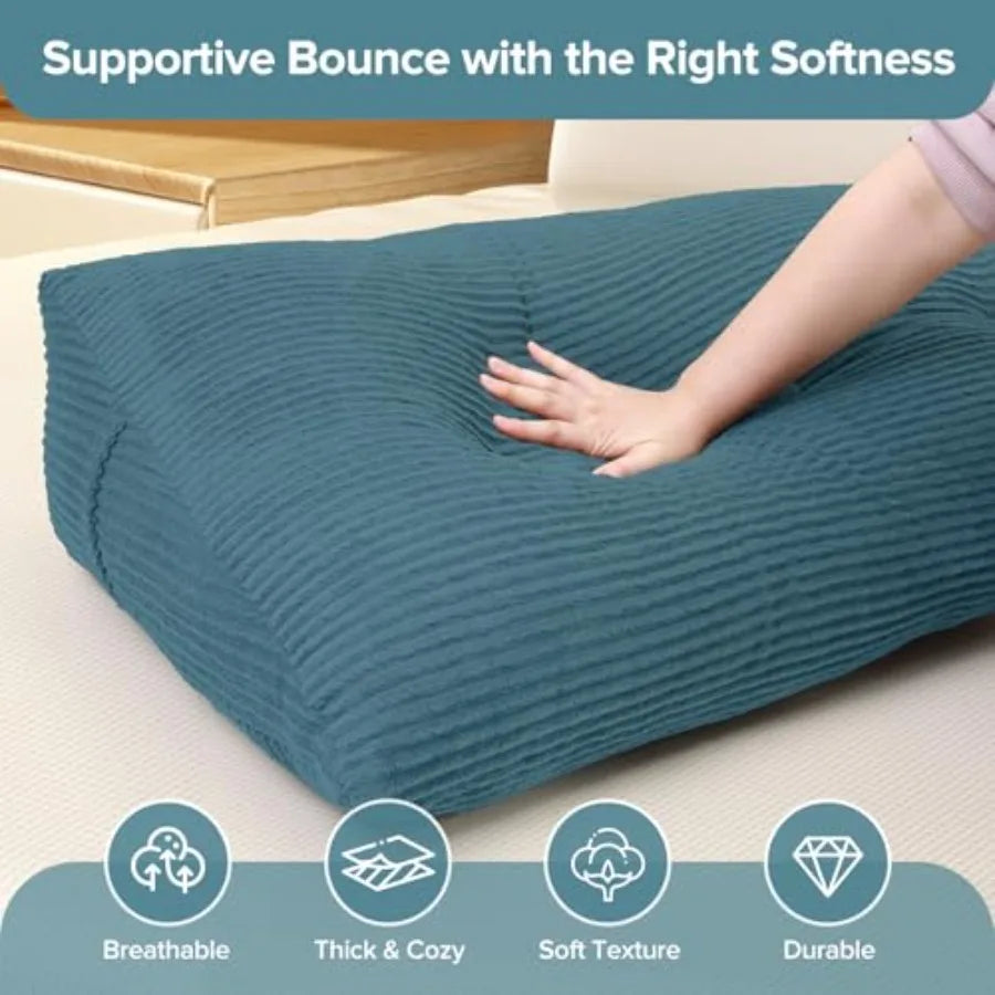 Super Soft Headboard Pillow for Sitting Up in Bed Queen Size Backrest Triangle Reading Pillow for Daybed Supportive Bed Back Pillow for Re