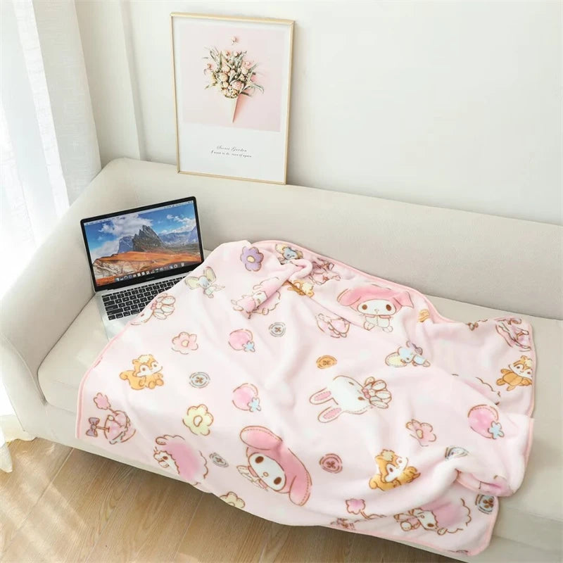 Ideal Nap Blanket & Sofa Cover Blanket Kawaii Japanese Style Flannel Soft Warm Sheet Leg Blanket Girls Gifts