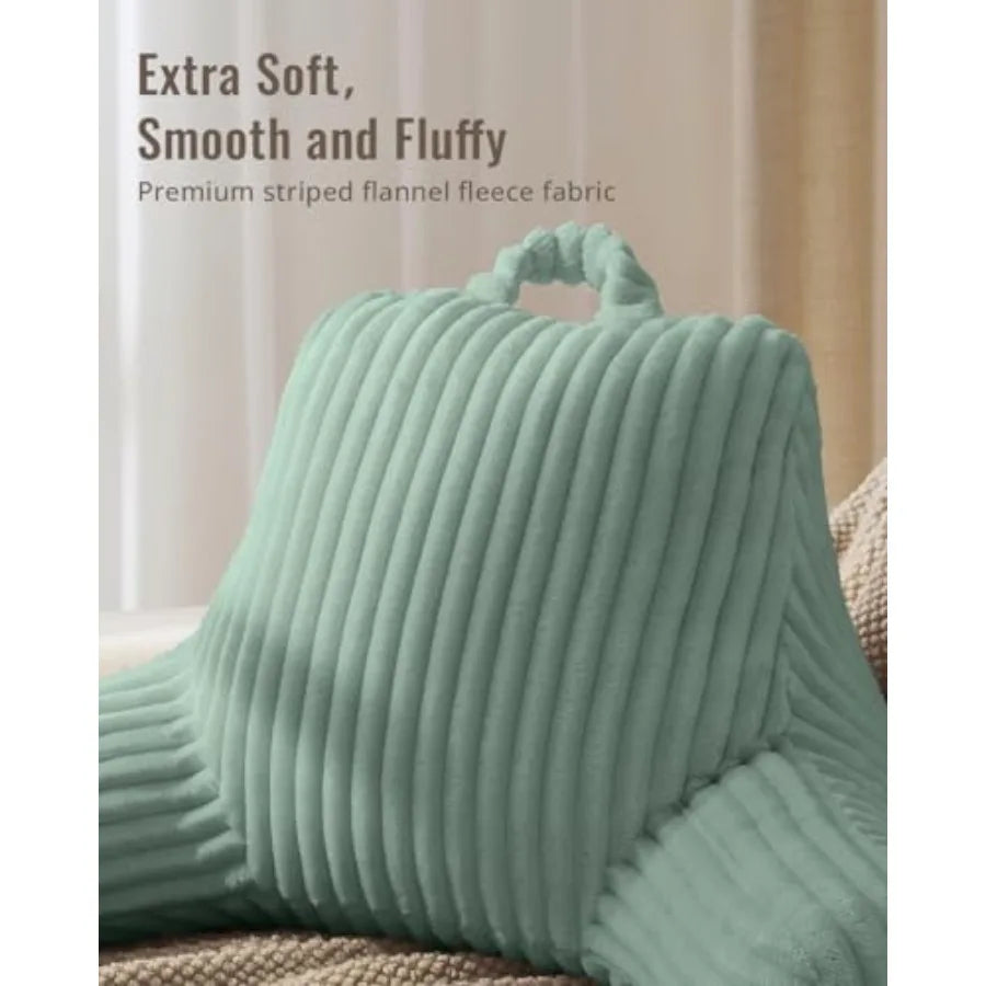 Comfortable Reading Pillow for Sitting in Bed, Flannel Back Pillow Bed Sitting Up for Adult and , Backrest Cushion for Sit Up in Couch or F