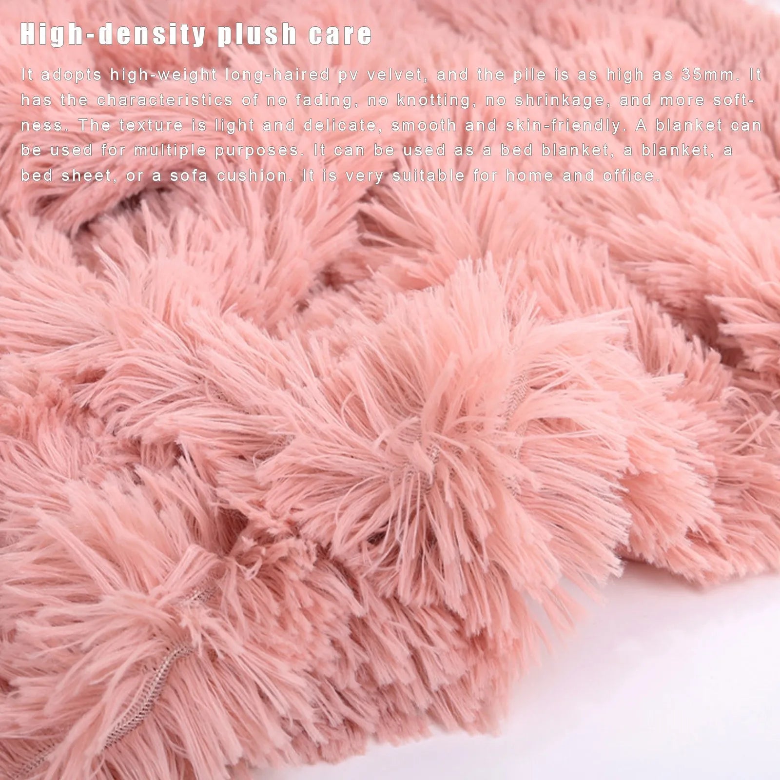 Fuzzy Fur 1PCS Super Soft Faux Elegant Cozy With Fluffy Throw Blanket Bed Sofa Bedspread Long Shaggy Soft Warm Bedding Sheet