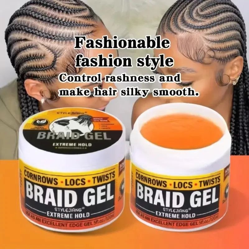 Locs & Twist Extreme Hold Braid Gel - Styling Hair Wax for Cornrows, Locs, Twists and Fashionable Braids
