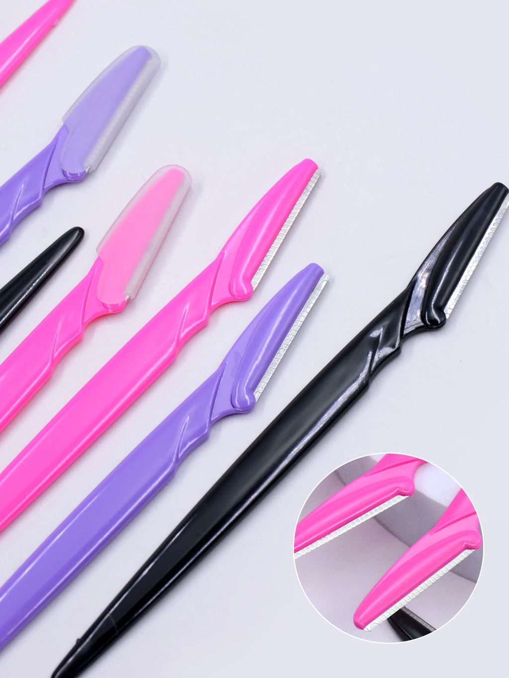 Eyebrow Razor Facial Razor for Women 10/30/40Pcs Multipurpose Exfoliating Dermaplaning Tools with Precision Cover Safety Beauty