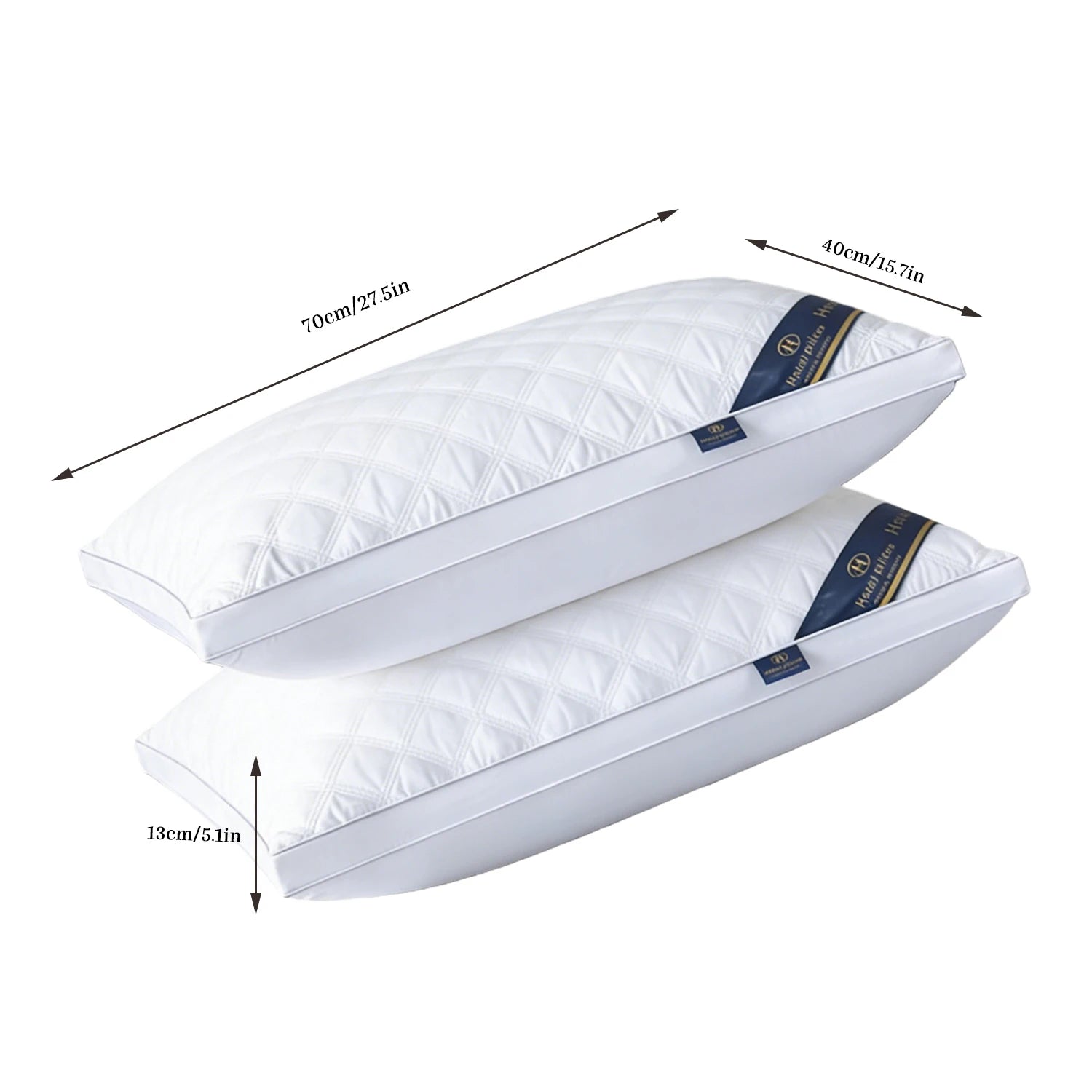Super Luxurious Customizable Non-Toxic Hilton Hotel Style Solid Gauze Neck Pillow 48X74Cm Ultra Soft Breathable Anti-Allergy Low Pillow