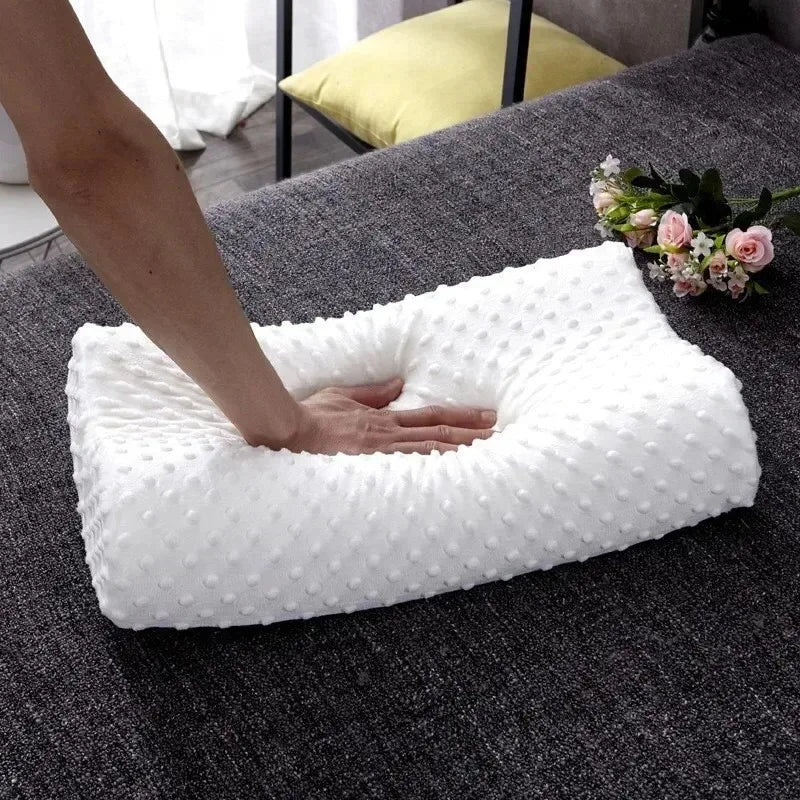 Comfortable Memory Foam Sleeping Pillow Adjustable Side Sleeping Pillow Relieve Neck and Shoulder Pain Orthopedic Curve Neck Support Pillo