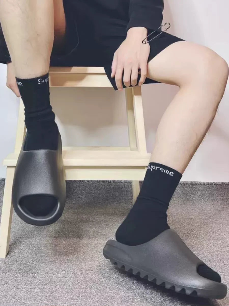 Unisex Summer  Sandals Casual Beach Shoes Soft Bottom Slides Thick Platform EVA Anti-Slip Home Slippers