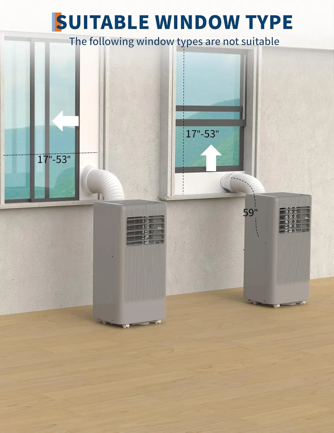 Super Portable Air Conditioner,8,000 BTU for Rooms up to 350 Sq.Ft., Smart Compact AC Unit with Cooling, Dehumidifier, Fan