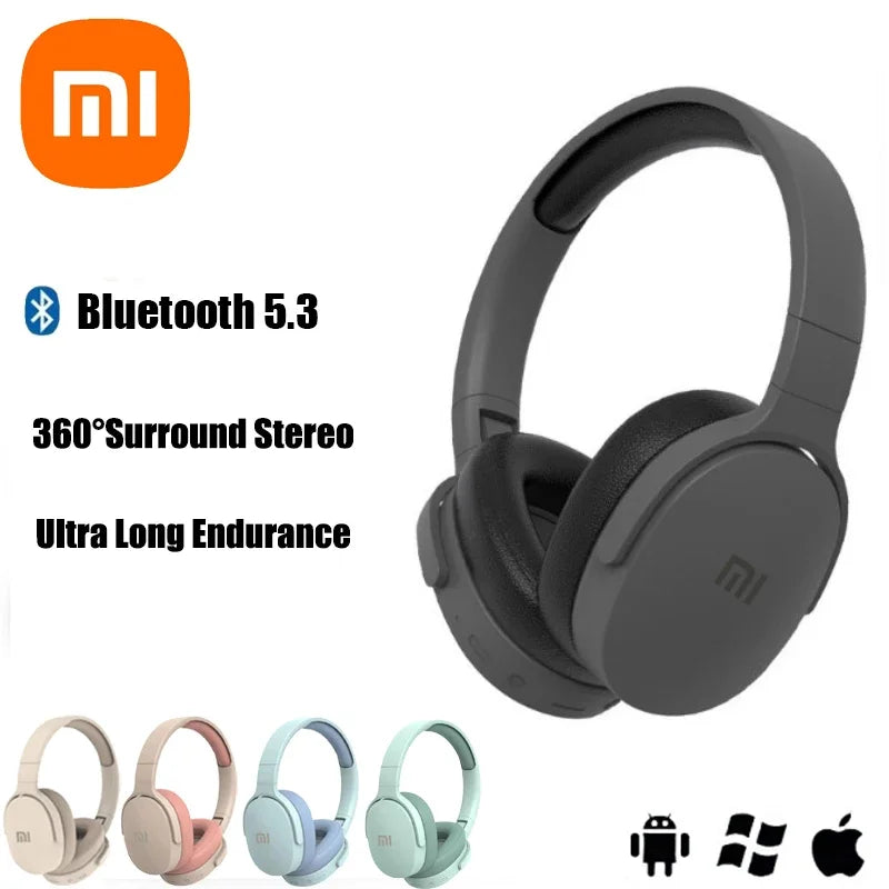 Universal Xiaomi Wireless Headphones P2961 Bluetooth 5.3 Portable Earphone For Samsung Iphone Stereo Hifi Headset Game Earbuds With Mic
