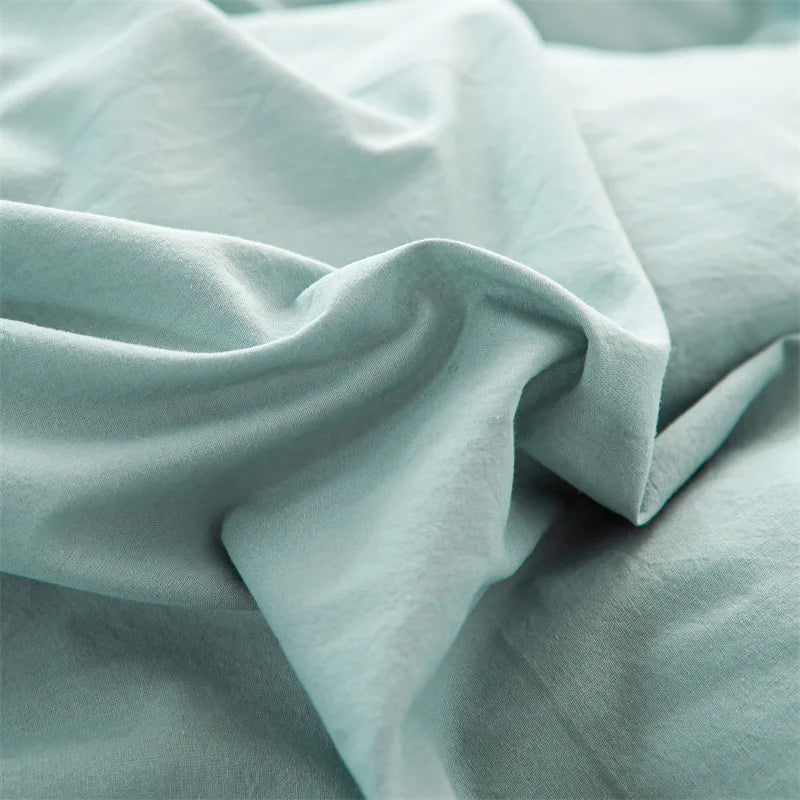 Hight Quality 3pcs  100% cotton bedding set Double Duvet Cover Set 220x240 Solid Twist Cotton King Size Bedding Set Quilt Cover Set