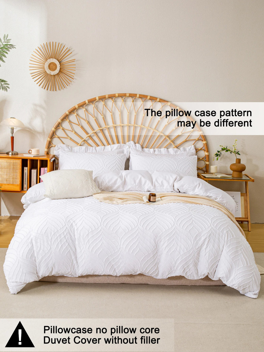 Smooth 3pcs Cutting flower Bedding Set with Zip Closure - Polyester, All-Season Comforter Set (Comforter & Pillow Shams Not Included)