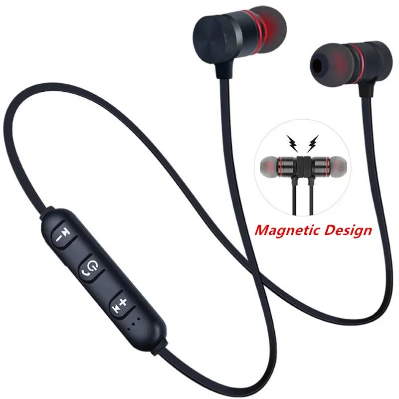 Athletic Earphone1/2/3/4pcs Bluetooth Neckband Magnetic Wireless Earphones Stereo Earbuds Music Headphones With Mic For Xiaomi
