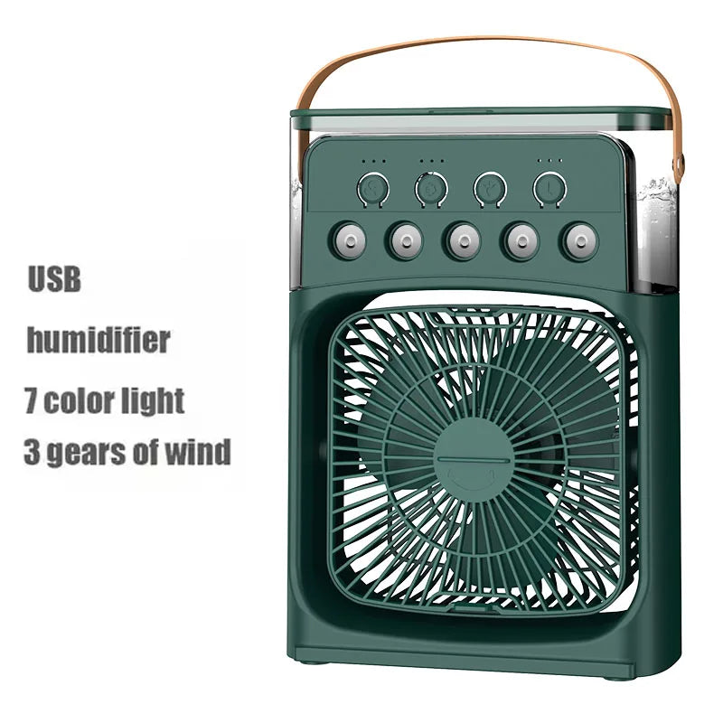 Combo 3 In 1 Fan AIr Conditioner Household Small Air Cooler LED Night Light Portable Humidifier Air Adjustment Fan Office Home Fan New