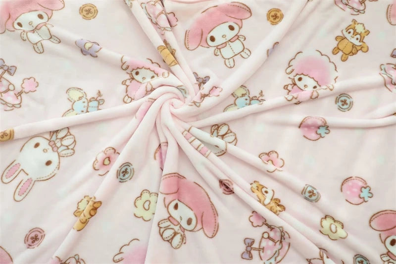 Ideal Nap Blanket & Sofa Cover Blanket Kawaii Japanese Style Flannel Soft Warm Sheet Leg Blanket Girls Gifts