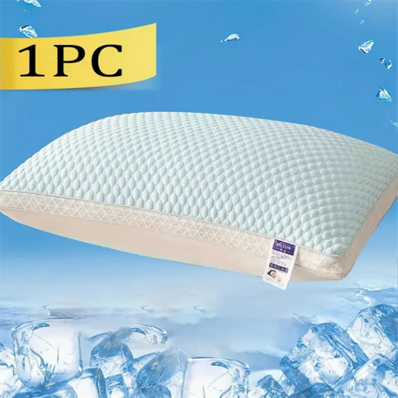 Tofu Pillow 1-Pack, 3D Massage and Dual-Sided Cooling & Support, All-Season Ergonomic Neck Support Cooling Breathable
