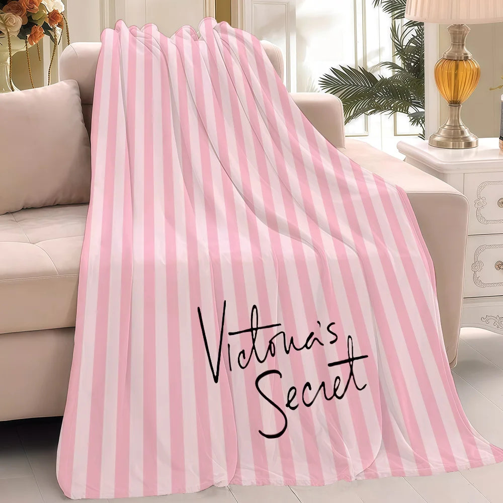 Cozy V-Victoria's S-Secret Blanket Warm And Soft Suitable For Bedroom Living Room Sofa Bed Office Travel Camping