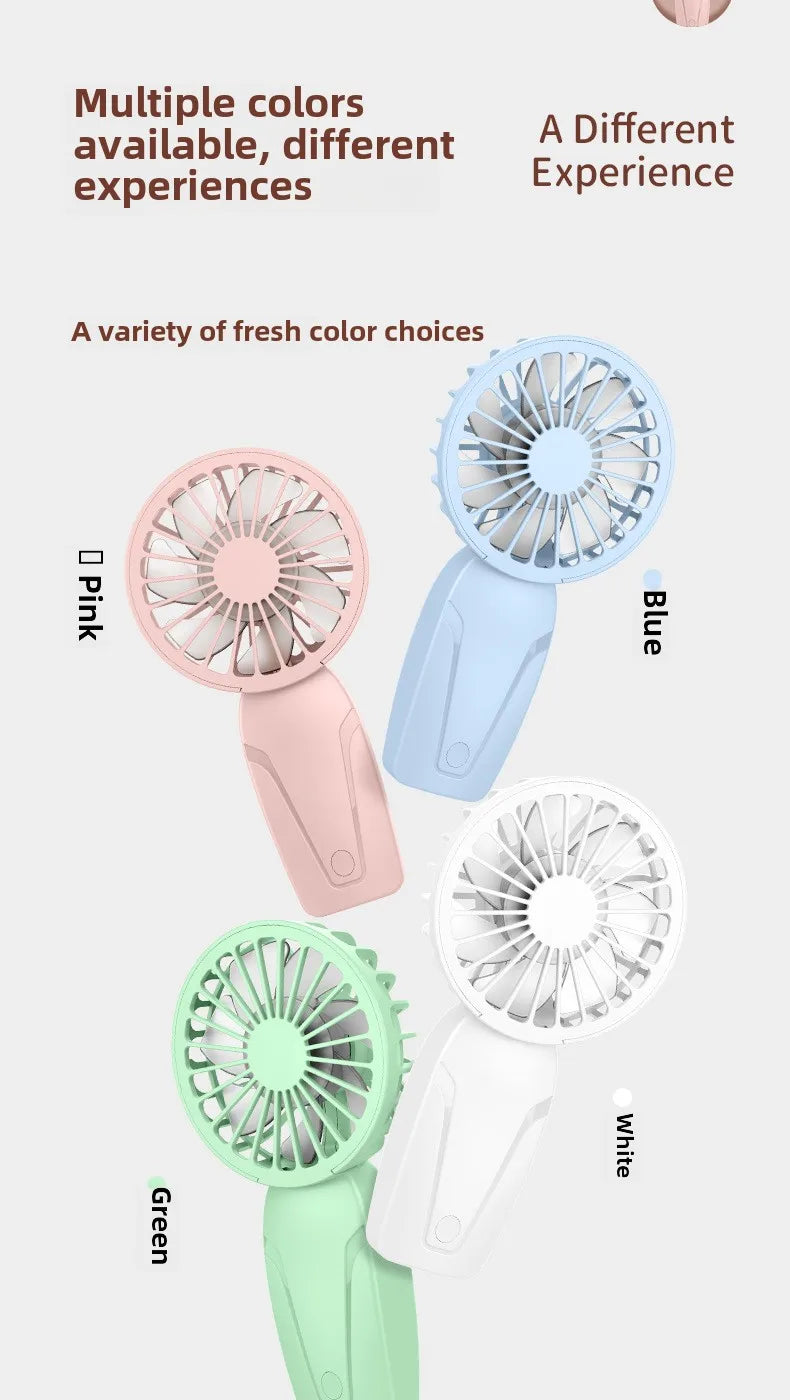 Handy Small Fan ABS Lightweight Cute Appearance USB Rechargeable Mini Fan for On Go Cooling Portable Mini Pocket Fan