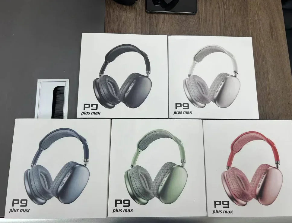 Headphones Bluetooth 5.4 HiFi Sound Deep Bass 2026 P9 Plus Max Wireless ANC Headphones Bluetooth 5.4 Foldable Gaming Headset for Phone PC Tablet