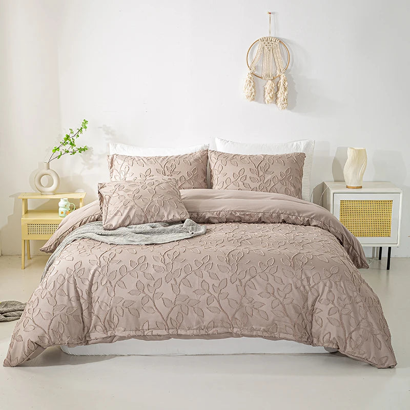 Cutting flower Bedding 3pcs Set with Zip Closure - Polyester, All-Season Comforter Set (Comforter & Pillow Shams Not Included)