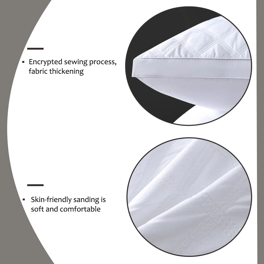 Super Luxurious Customizable Non-Toxic Hilton Hotel Style Solid Gauze Neck Pillow 48X74Cm Ultra Soft Breathable Anti-Allergy Low Pillow