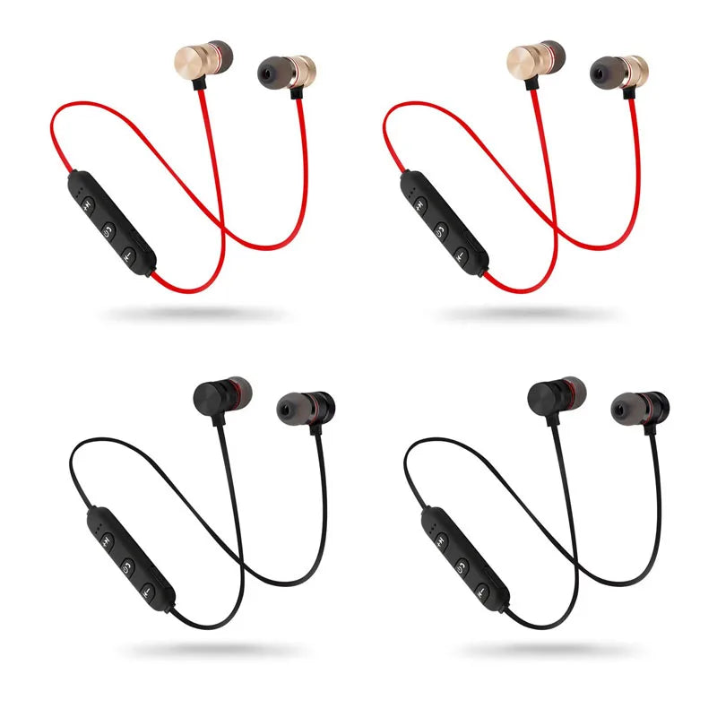 Athletic Earphone1/2/3/4pcs Bluetooth Neckband Magnetic Wireless Earphones Stereo Earbuds Music Headphones With Mic For Xiaomi