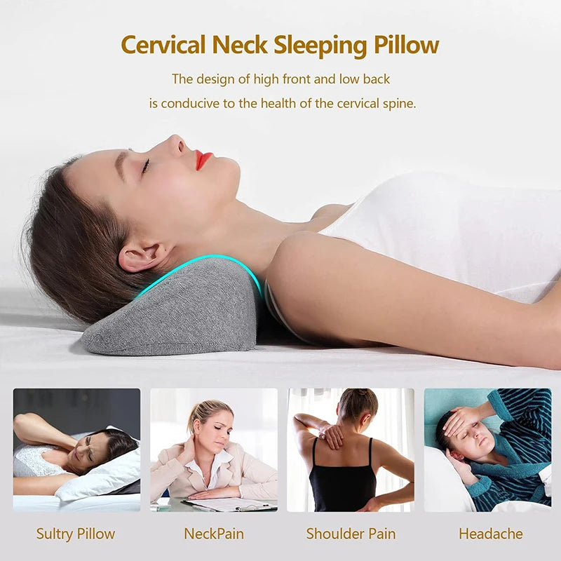 Super Comfortable Cervical Pillow, Memory Foam Contour Pillow, Bed Pillows for Side Sleeper Ergonomic Orthopedic Sleeping Pillow, Neck Pillow