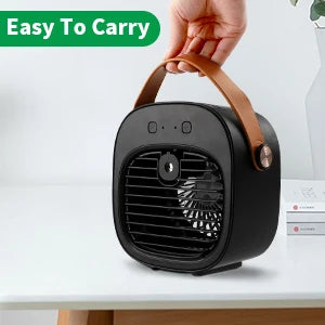 Mini Portable Air Conditioners Rechargeable,   Personal Air Cooler with 3 Speeds, Small Desk Air Conditioner