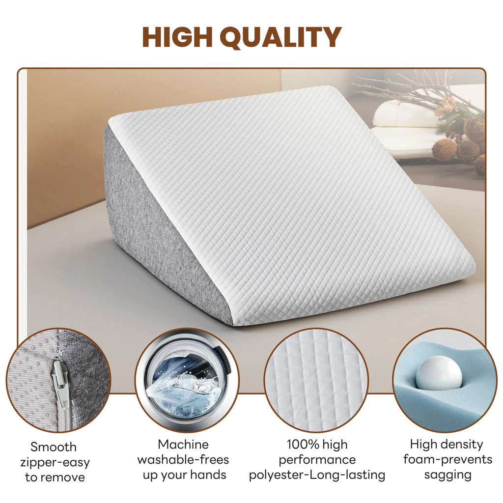 Inclined Ergonomic Wedge Contour Neck Pillows For Neck Pain Relief Memory Foam Bed Pillow Neck Pillow Provide multi part support