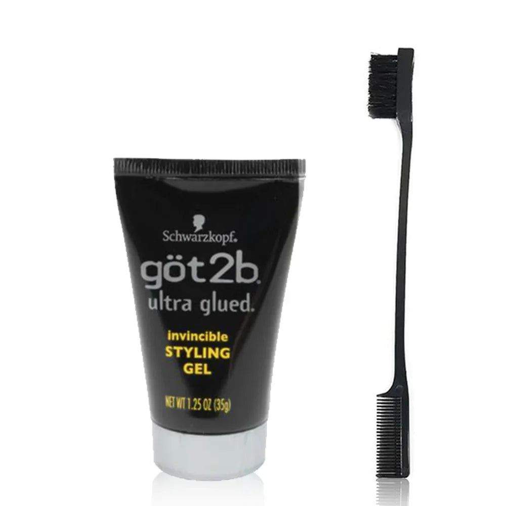 Combo Got2b Glued Spiking Glue Hair Gel Water invisible Resistant Strong Hold for wig adhesives dege control gel for Screaming Hold