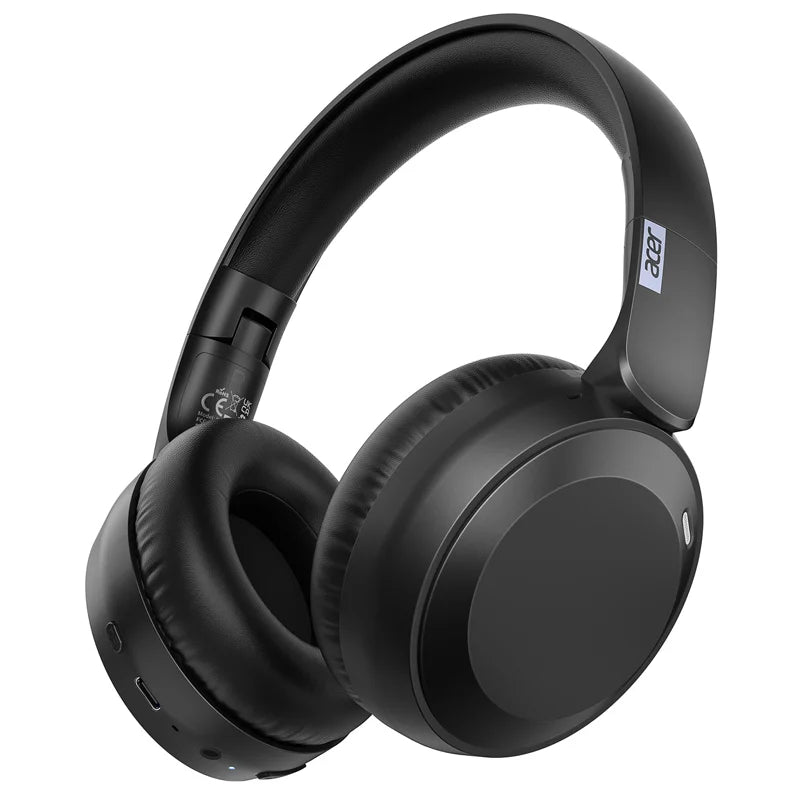 Genuine Acer OHR205 Wireless Bluetooth Headphones Foldable Over-Ear Headphone with 40mm Drivers Multipoint Bluetooth 6.0 for Home,Office