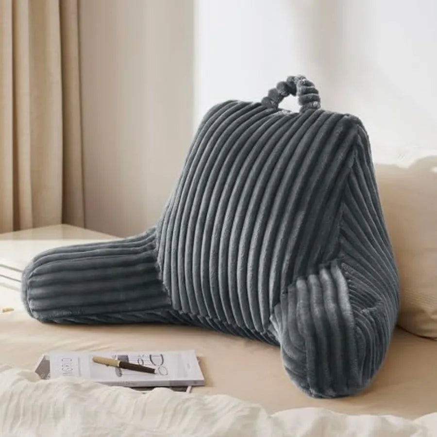 Comfortable Reading Pillow for Sitting in Bed, Flannel Back Pillow Bed Sitting Up for Adult and , Backrest Cushion for Sit Up in Couch or F
