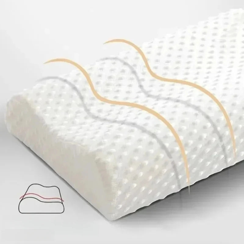 Comfortable Memory Foam Sleeping Pillow Adjustable Side Sleeping Pillow Relieve Neck and Shoulder Pain Orthopedic Curve Neck Support Pillo