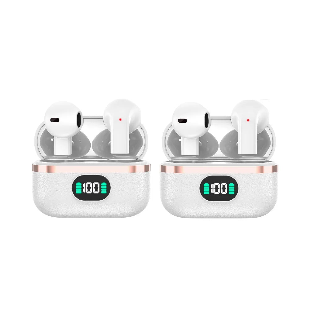 Deep Bass Wireless Earbuds Boasting Sleek Semi-in-ear Design Endurance Battery Display Bluetooth 5.3 Headphones for Active