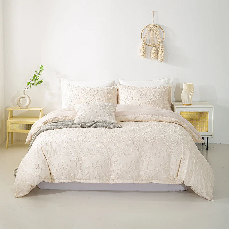 Cutting flower Bedding 3pcs Set with Zip Closure - Polyester, All-Season Comforter Set (Comforter & Pillow Shams Not Included)