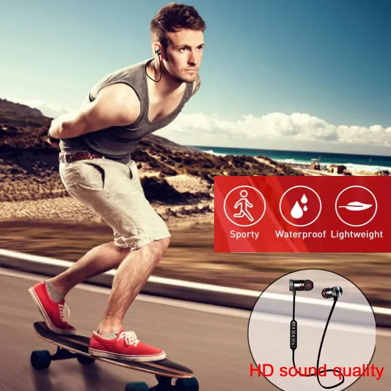 Athletic Earphone1/2/3/4pcs Bluetooth Neckband Magnetic Wireless Earphones Stereo Earbuds Music Headphones With Mic For Xiaomi